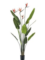 Emerald Green Strelizia kunstplant met 3 bloemen