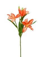 Lily spray Zijdebloem Orange 60 cm