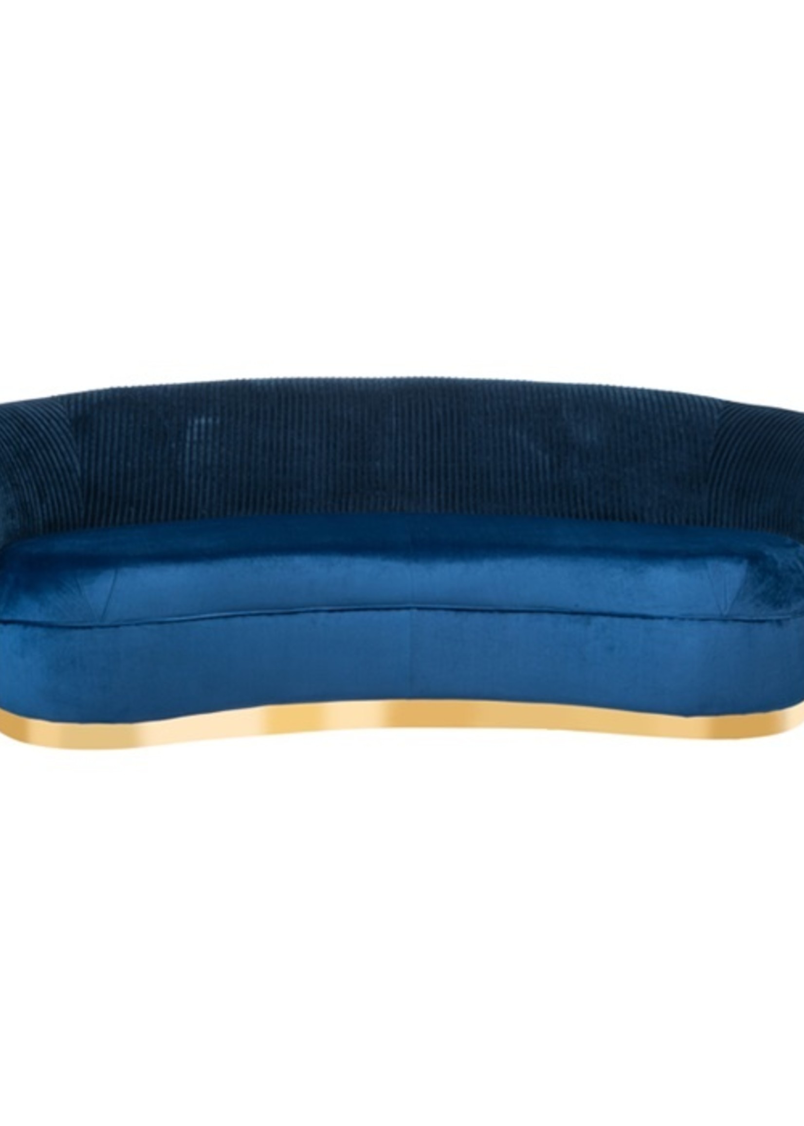 Richmond interiors Bank Waylon Navy Velvet  (Night Blue)