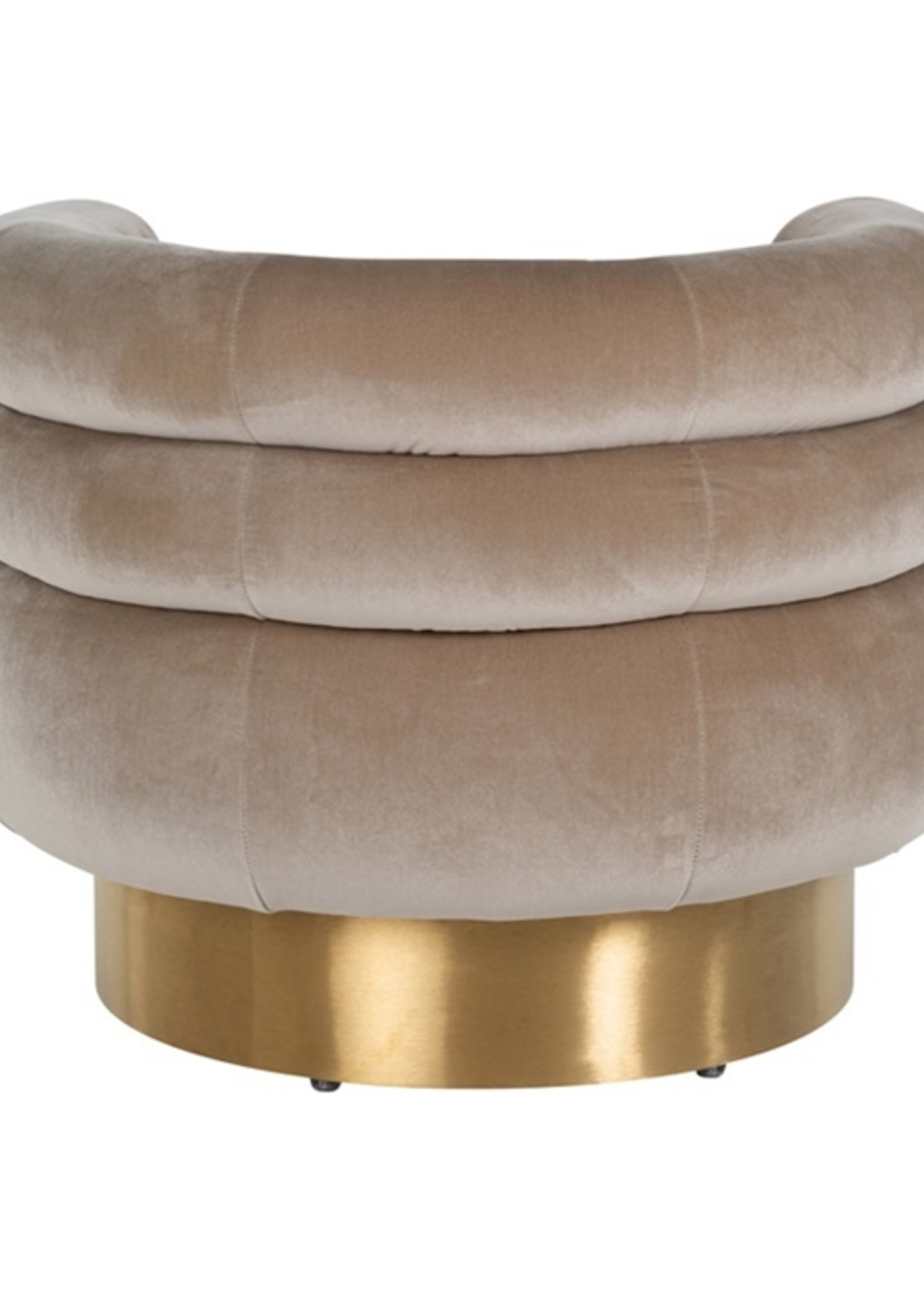 Richmond interiors Draaifauteuil Fayah Sand Velvet