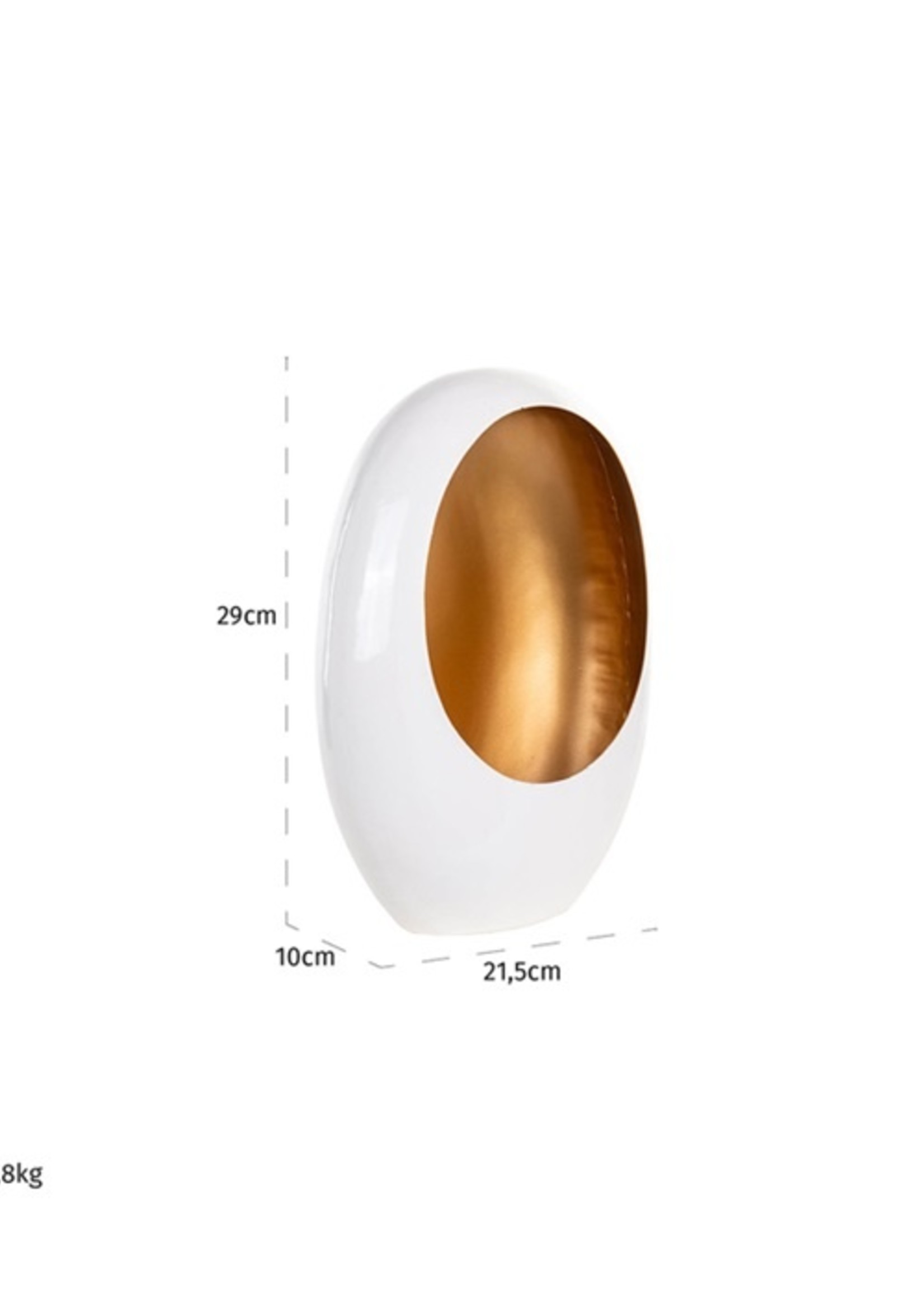 Kandelaar Silas Ivoor/Goud  S