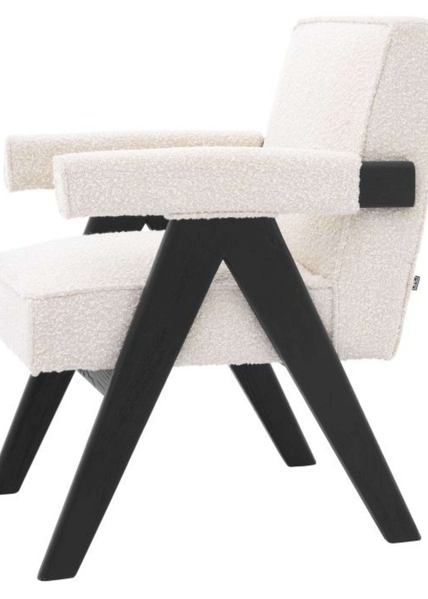 Eichholtz Eetkamerstoel  Greta, Bouclé Cream