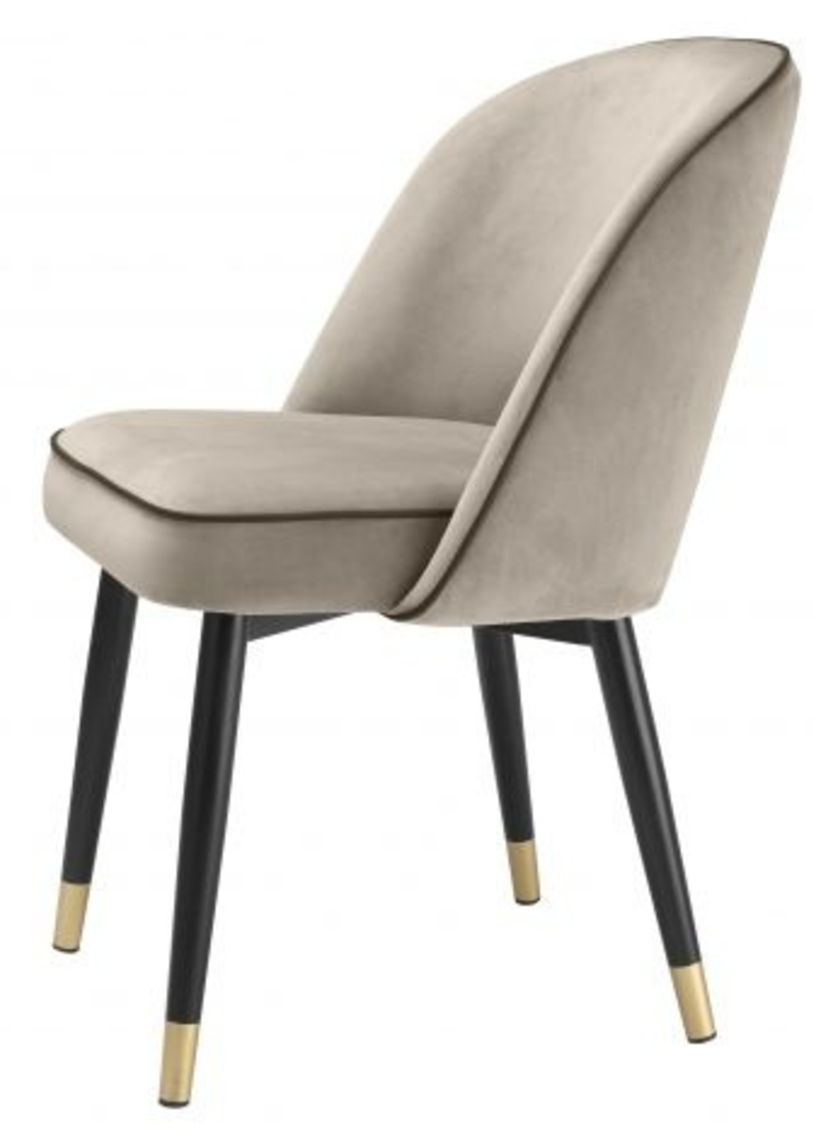 Eichholtz Eetkamerstoel Cliff Savona Greige Fluweel  (set v 2)