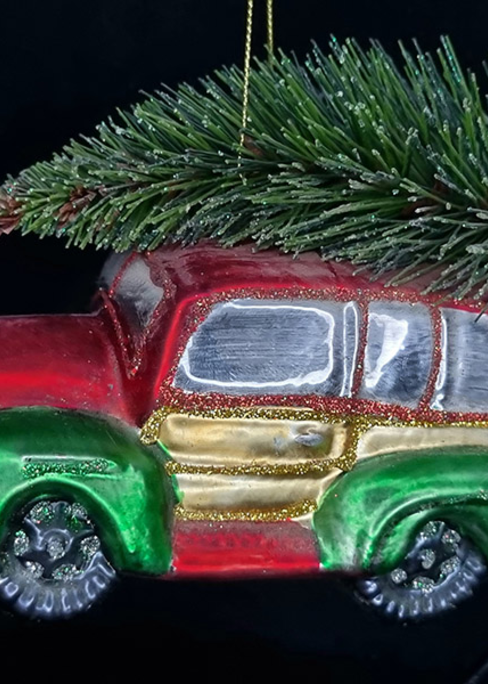 Kerst Ornament  Auto met boom