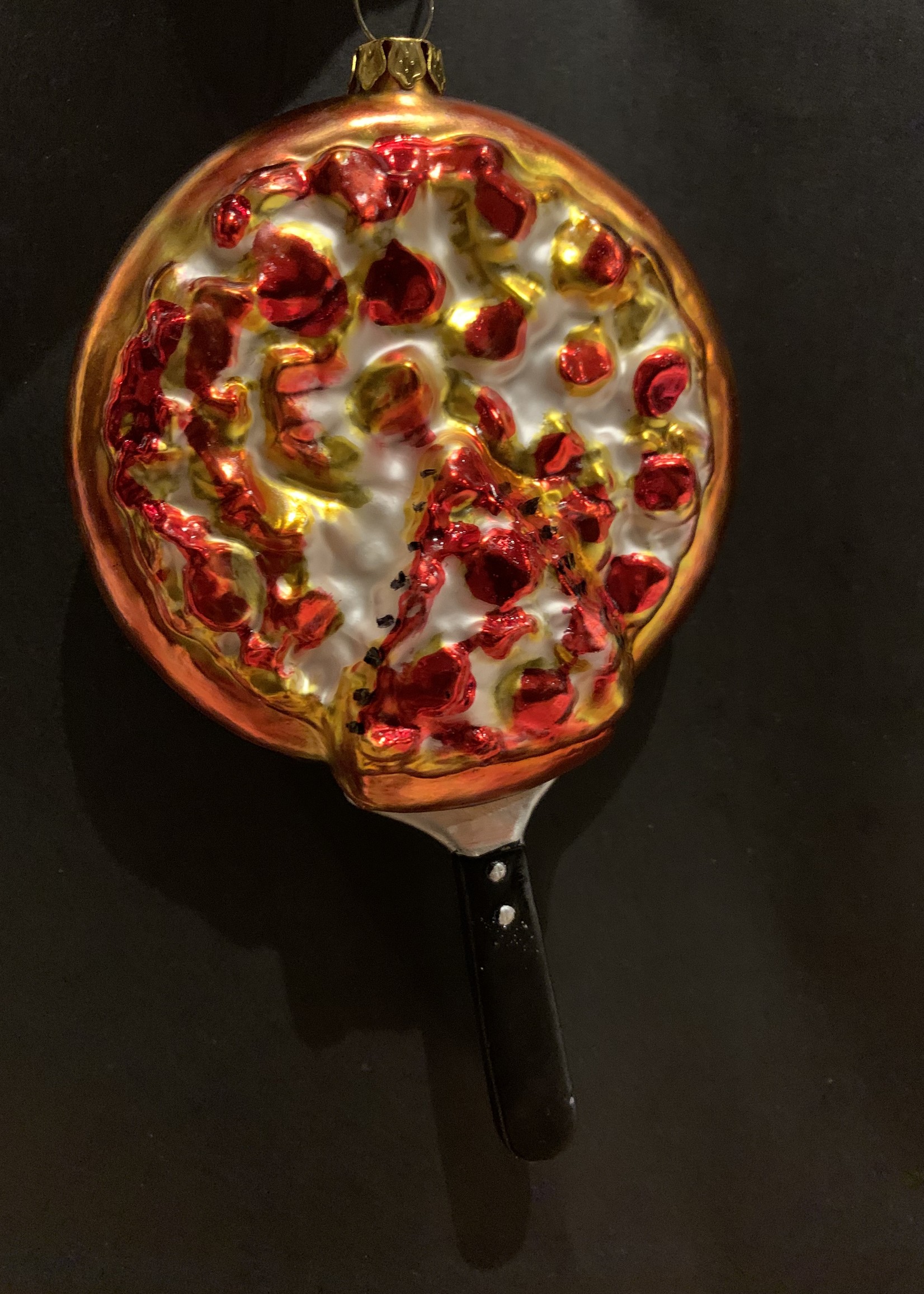 Glazen Kerst Ornament  Pizza  Pan