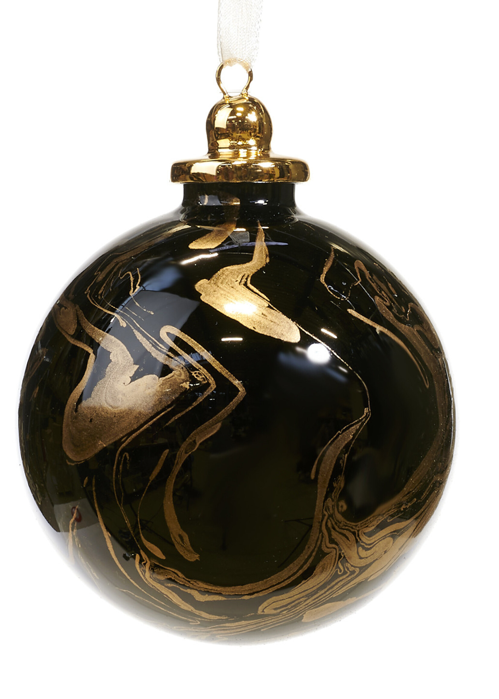 Marmer  look kerstbal set 6 stuks