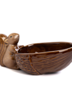 Walnoot bakje met eekhoorn  18 cm