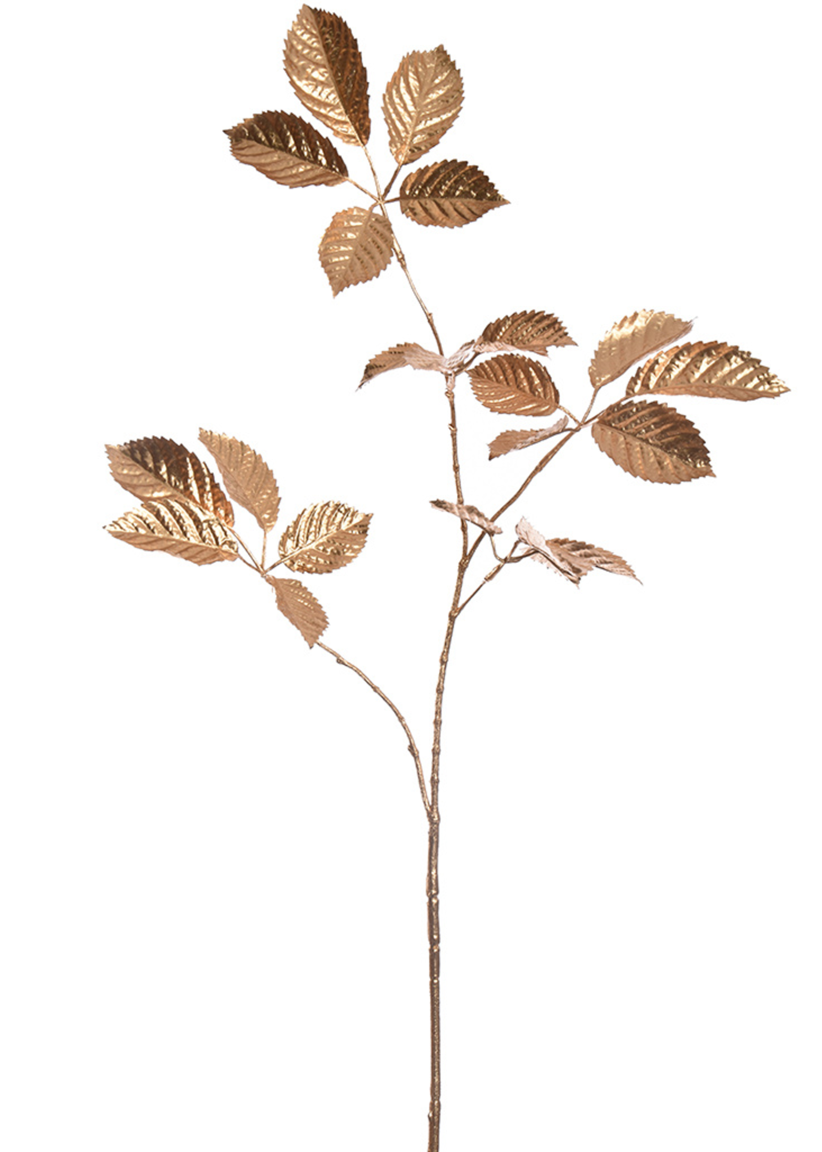 3x Goudkleurige Tak met blad    80 cm