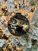 Set van 6x  Marmer Look kerstballen