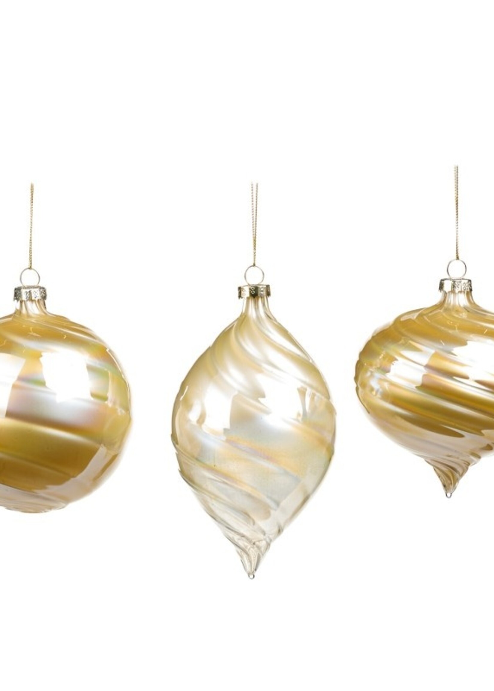 Goodwill M & G Swirl Glass Ornament Kegelvorm
