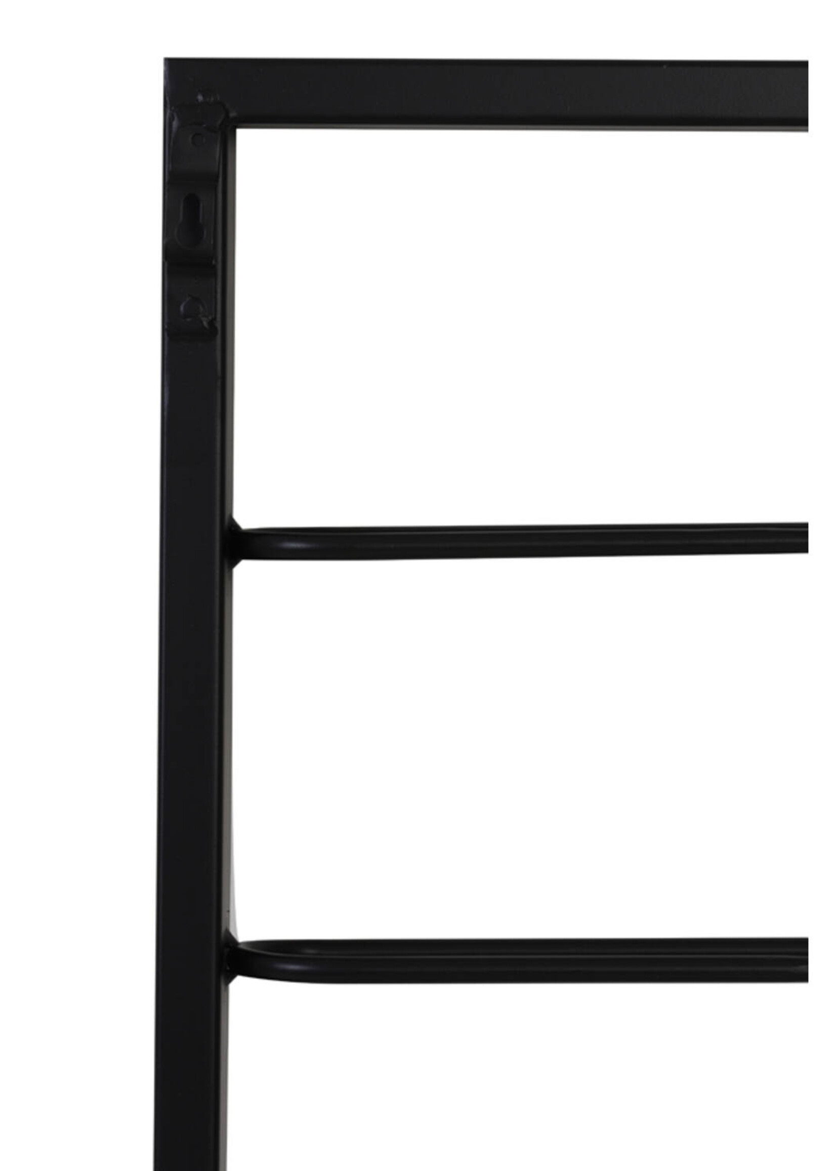 Wand Wijnrek in Mat Zwart