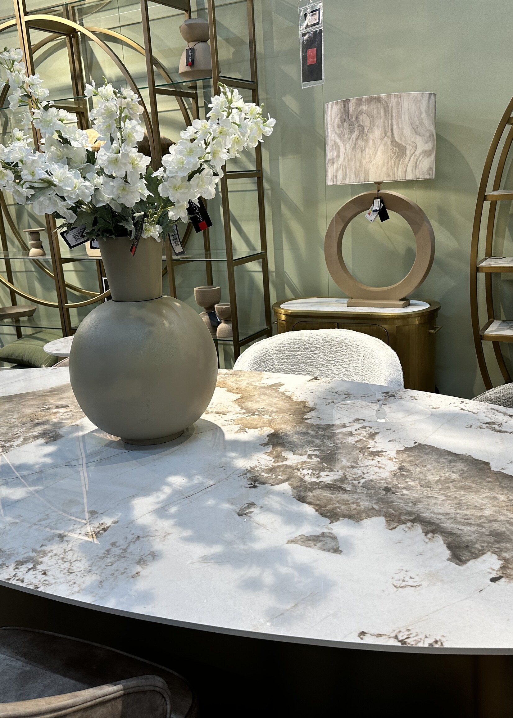 Colmore Ovale Marmerlook tafel