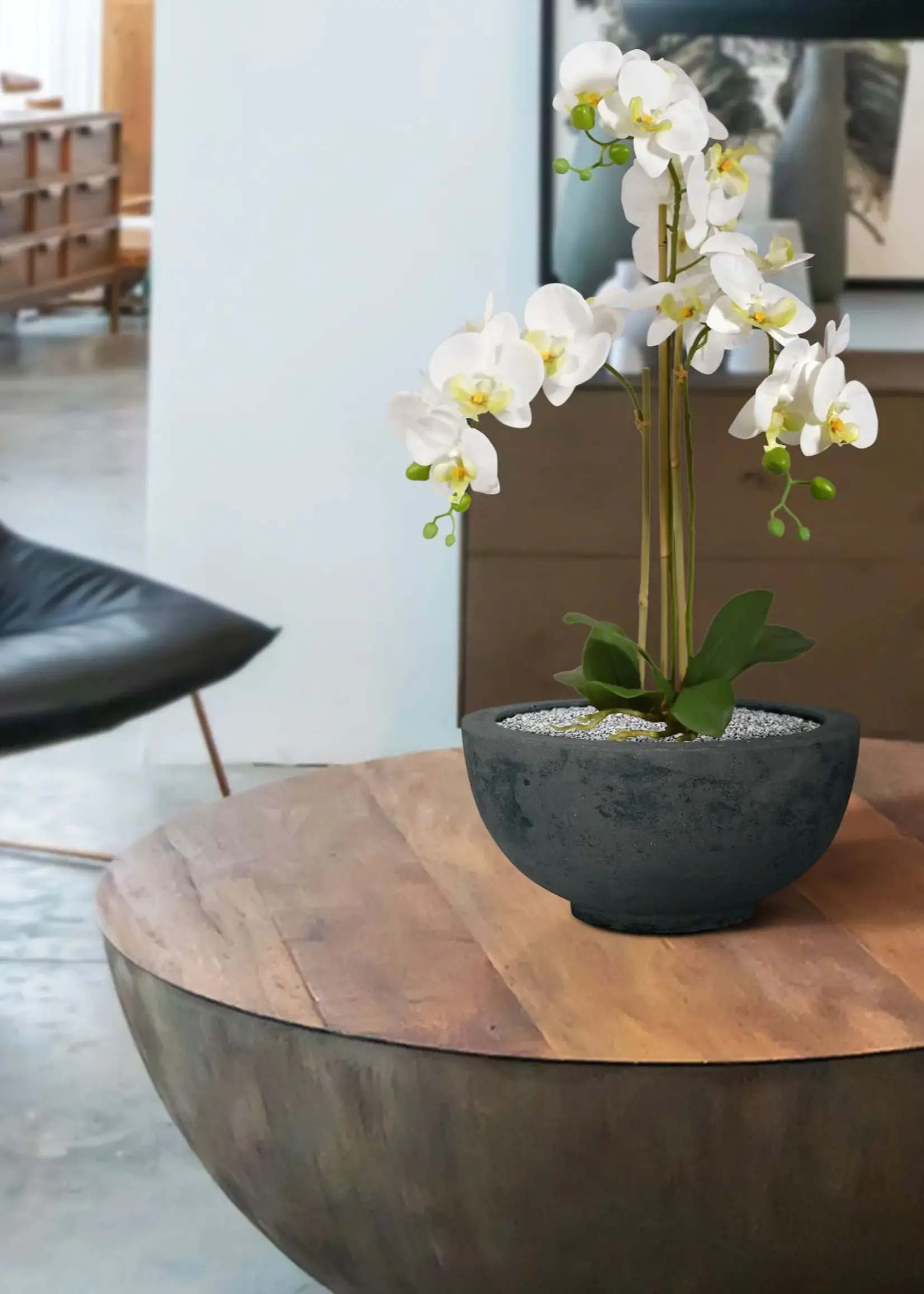 Phalaenopsis kunst Orchidee 75cm wit