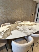 Ovale Marmerlook tafel