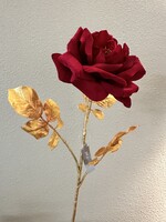 Roos met goudkleurige Tak en blad