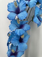 Silk-ka Hibiscus  Spray Licht Blauw  112 cm
