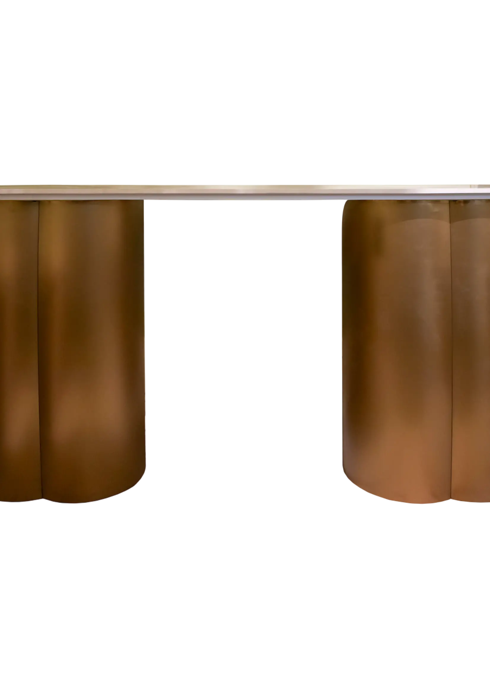 Side table ovaal ceramic marmer top