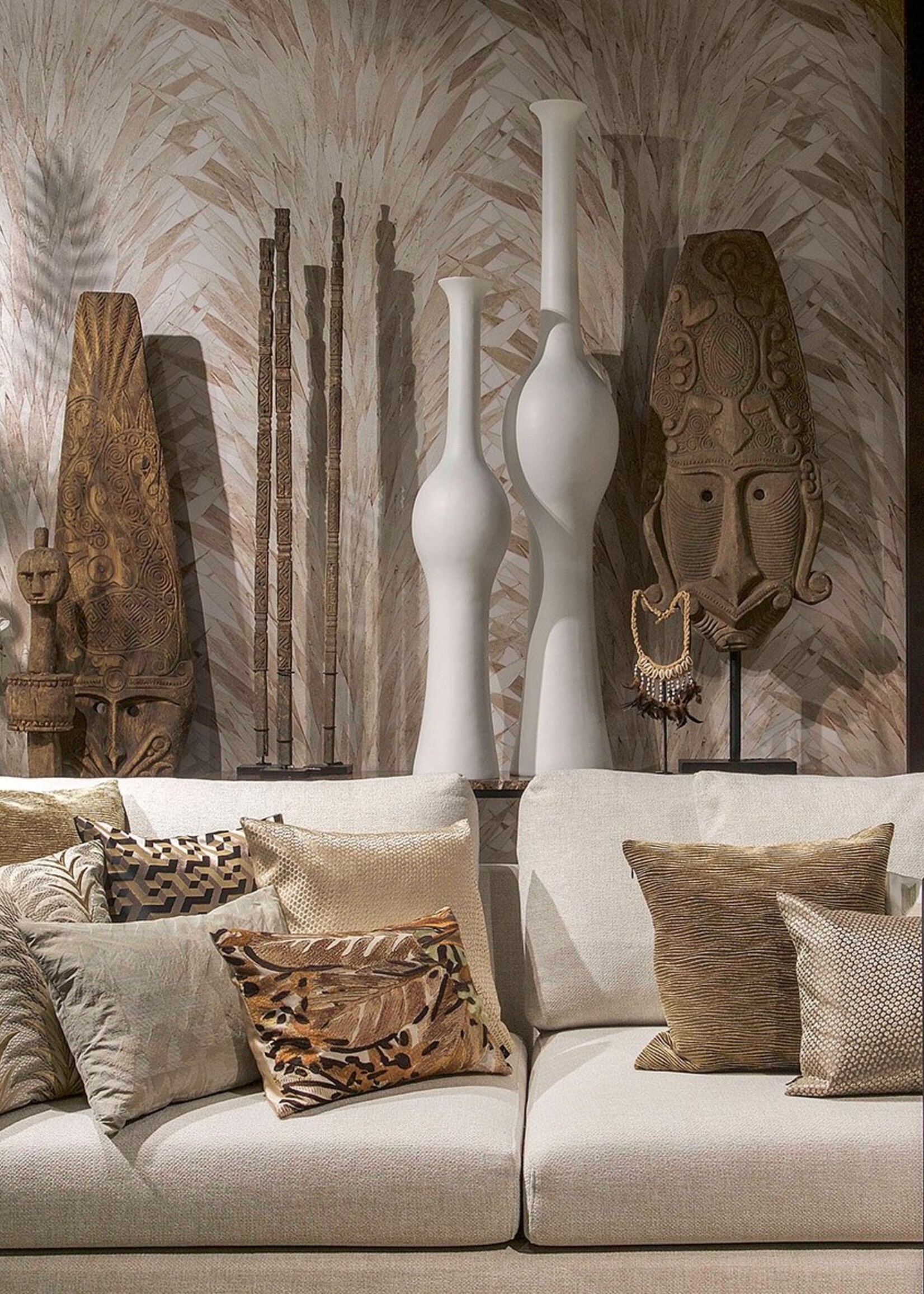 Pot & Vaas Slanke Vaas,  Bella  Wit   145 cm