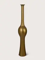 Pot & Vaas Slanke hoge vaas Bella in Champagne Gold  H 145 cm