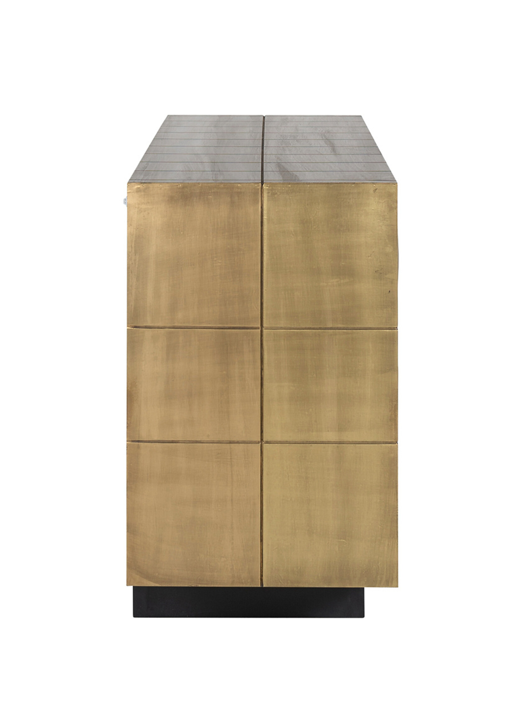 Richmond interiors Dressoir Collada 3-deuren (Geborsteld Goud)