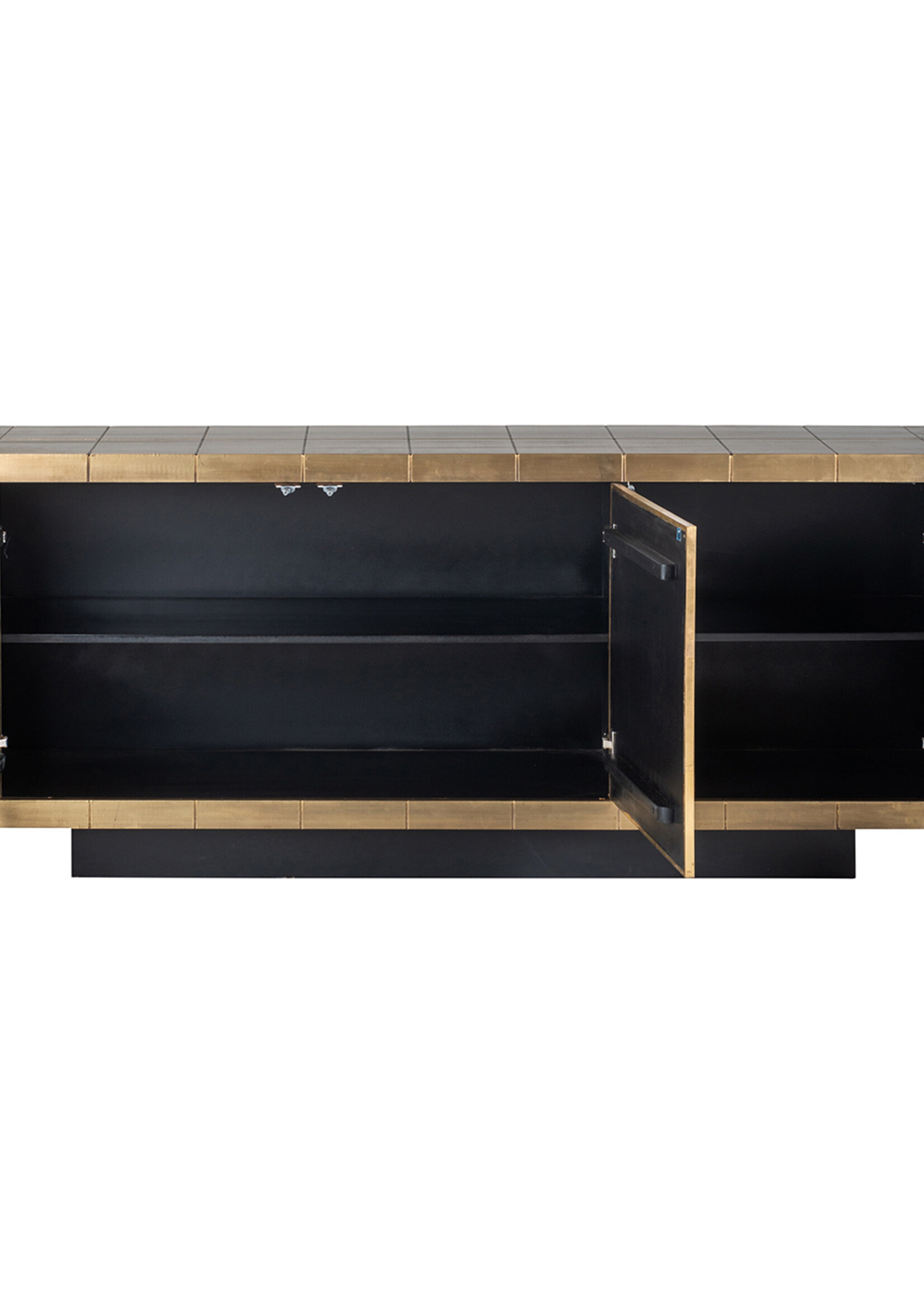Richmond interiors Dressoir Collada 3-deuren (Geborsteld Goud)