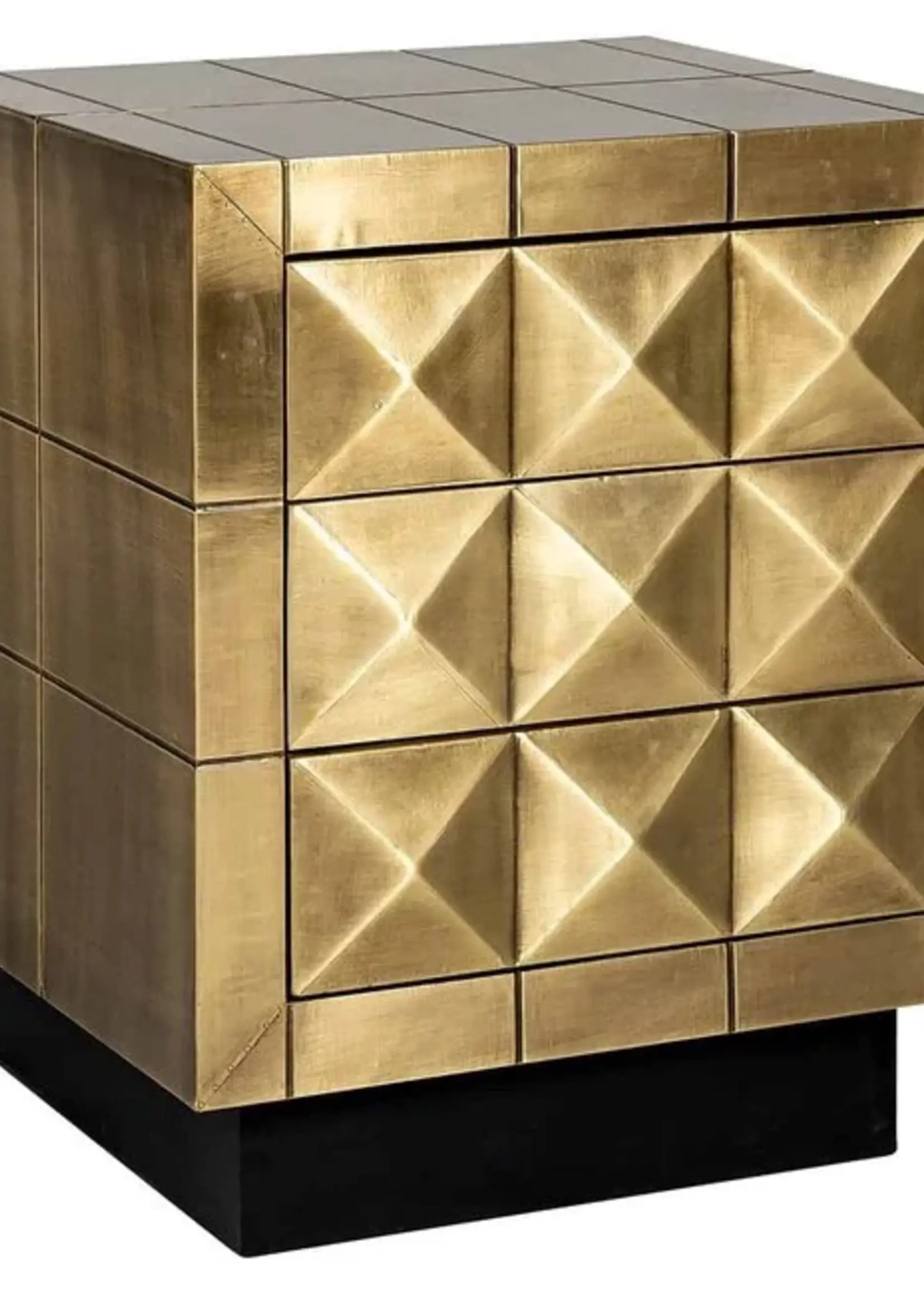 Richmond interiors Ladenkast Collada, 3-lades  Gold brushed