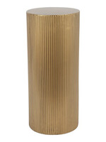 Zuil Goudkleur rond met ribbeldesign