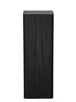 Zuil  Mat Zwart  in Ribbel design  L   H  100 cm
