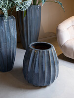 PTMD Keramische  pot  met Ribbelstructuur