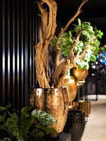 Pot & Vaas Trendy vaas Pukk brons/goud  H 80
