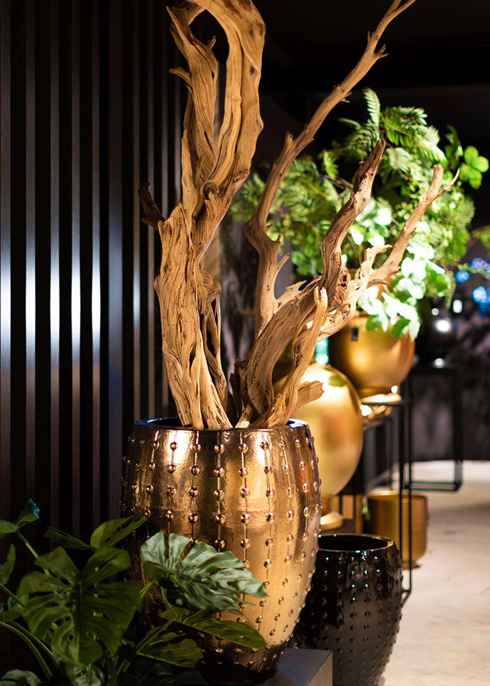 Pot & Vaas Trendy Vaas  Pukk   brons/goud   H 80 cm