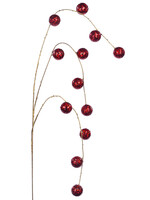 Goodwill Kersttak met rode balletjes  rd-gld   93 cm