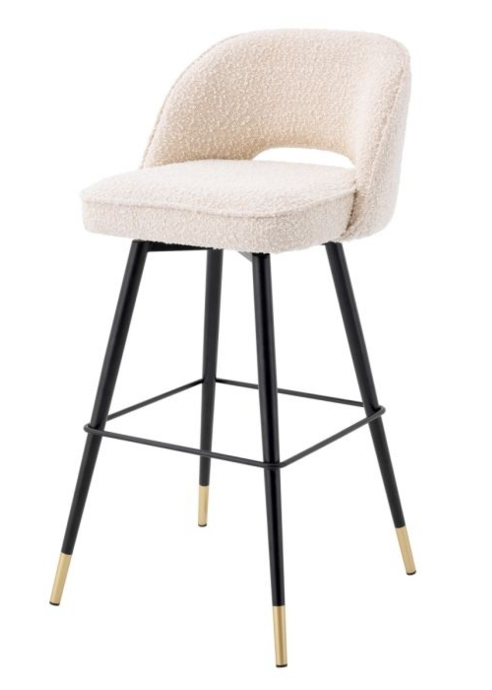 Eichholtz Barstoel Cliff  Bouclé crème ,      (set v 2)