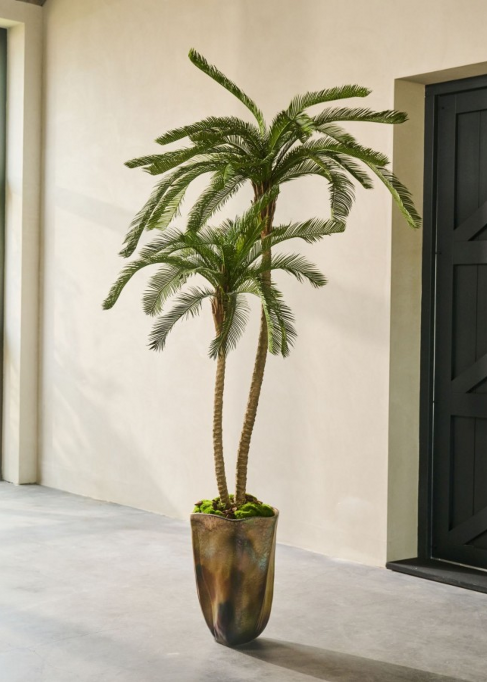 Silk-ka Cyclas  Palm Groen 180 cm 2 stammen