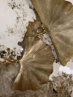 Wandobject Gingko    goudkleur  ( set )