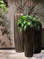 Pot & Vaas Bronskleurige Pot Lia Coal  H 97 cm