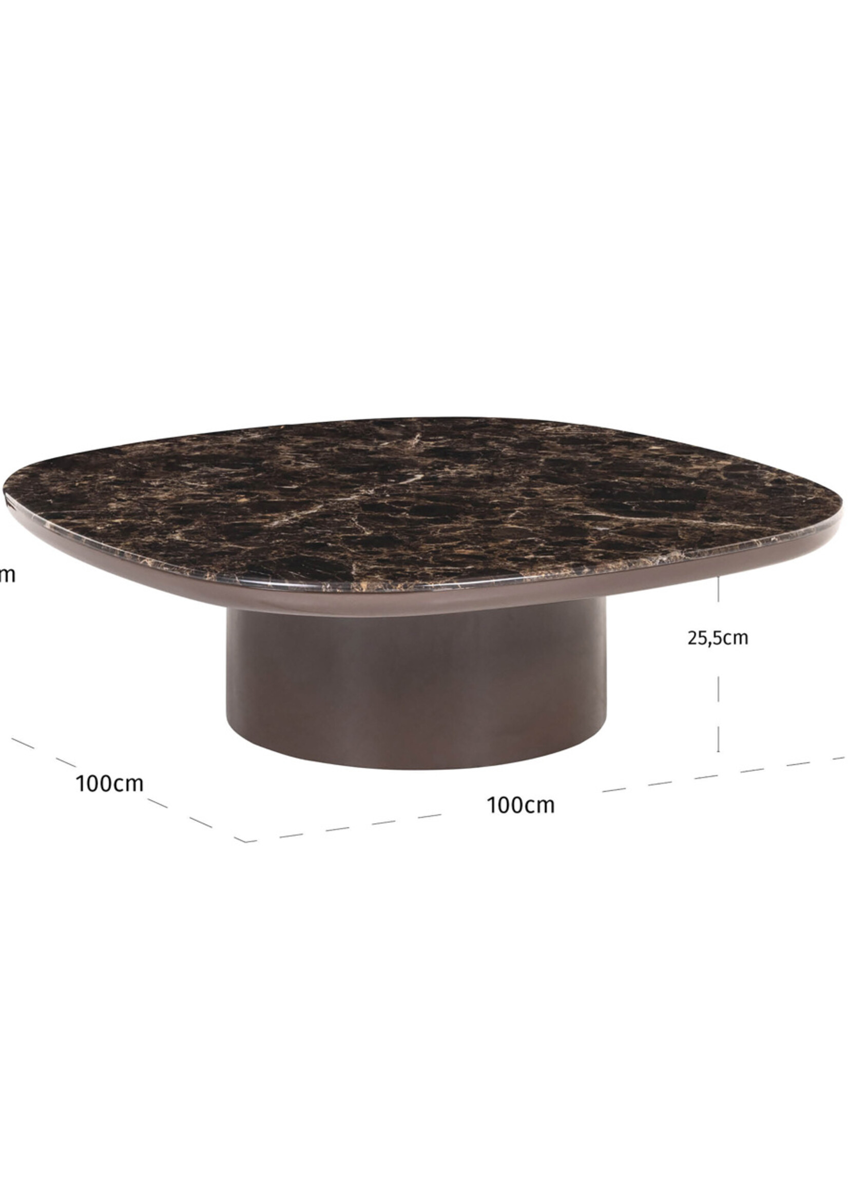 Coffee table Almundi chocolat brown