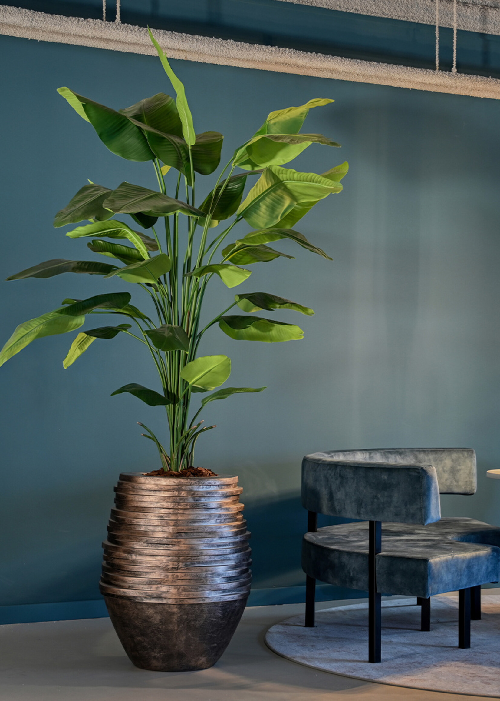 Pot en vaas Hoge vloerpot Roza Koper  H 80 cm