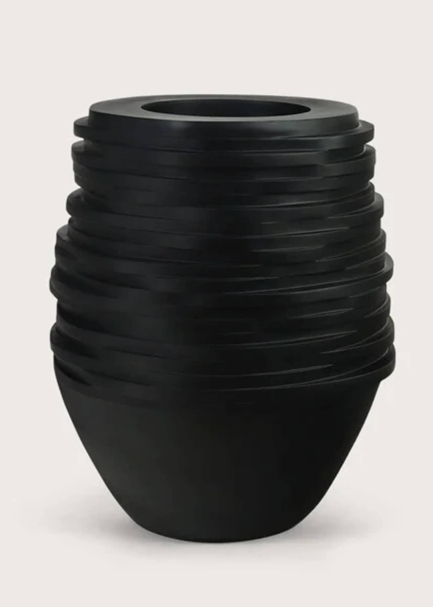 Pot & Vaas Hoge Pot Roza zwart   H 80 cm