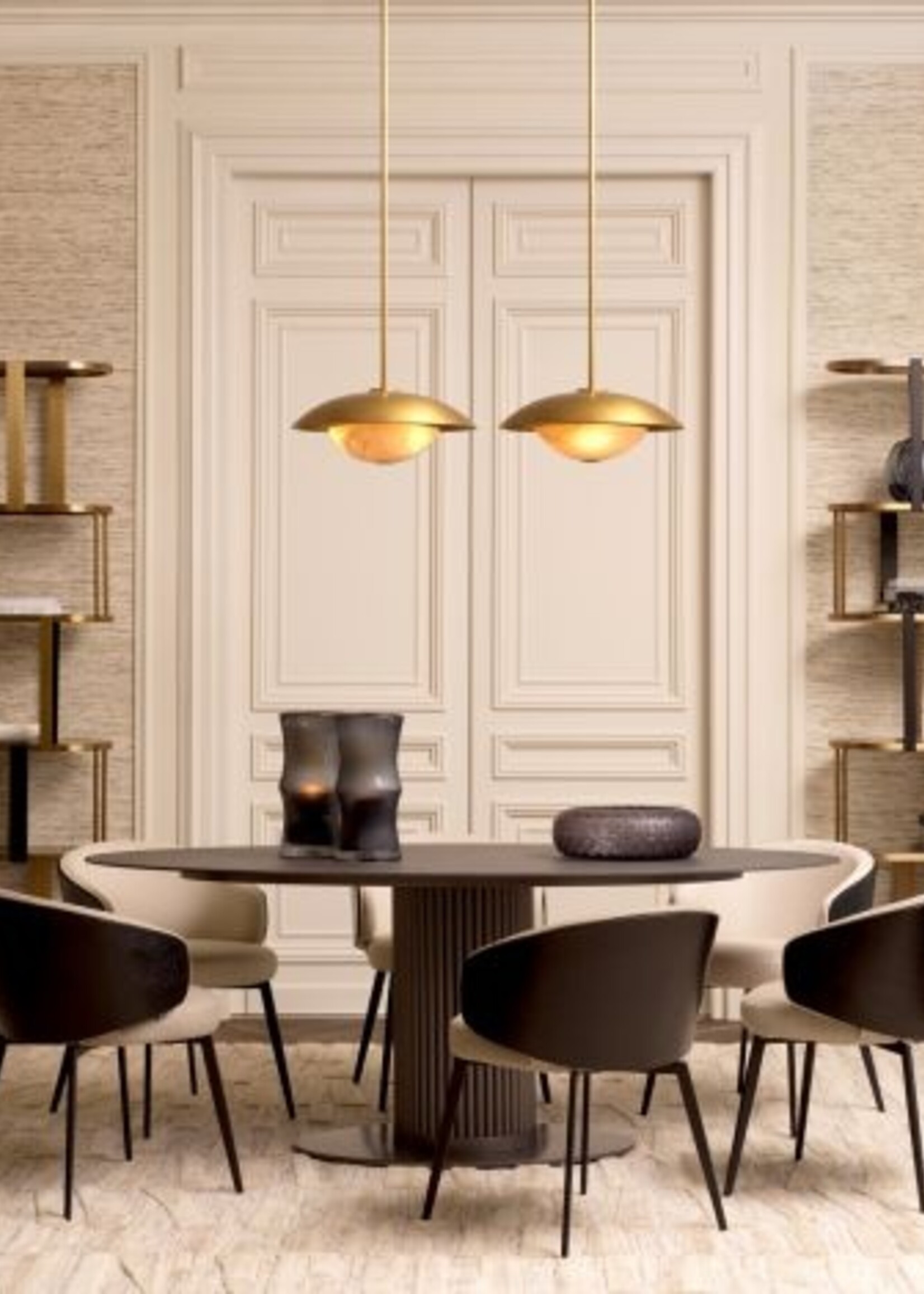 Eichholtz Outdoor Ovale  eettafel Volterra Brons