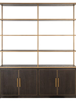 Richmond interiors Vakkenkast Carter bruin large 4-deurs