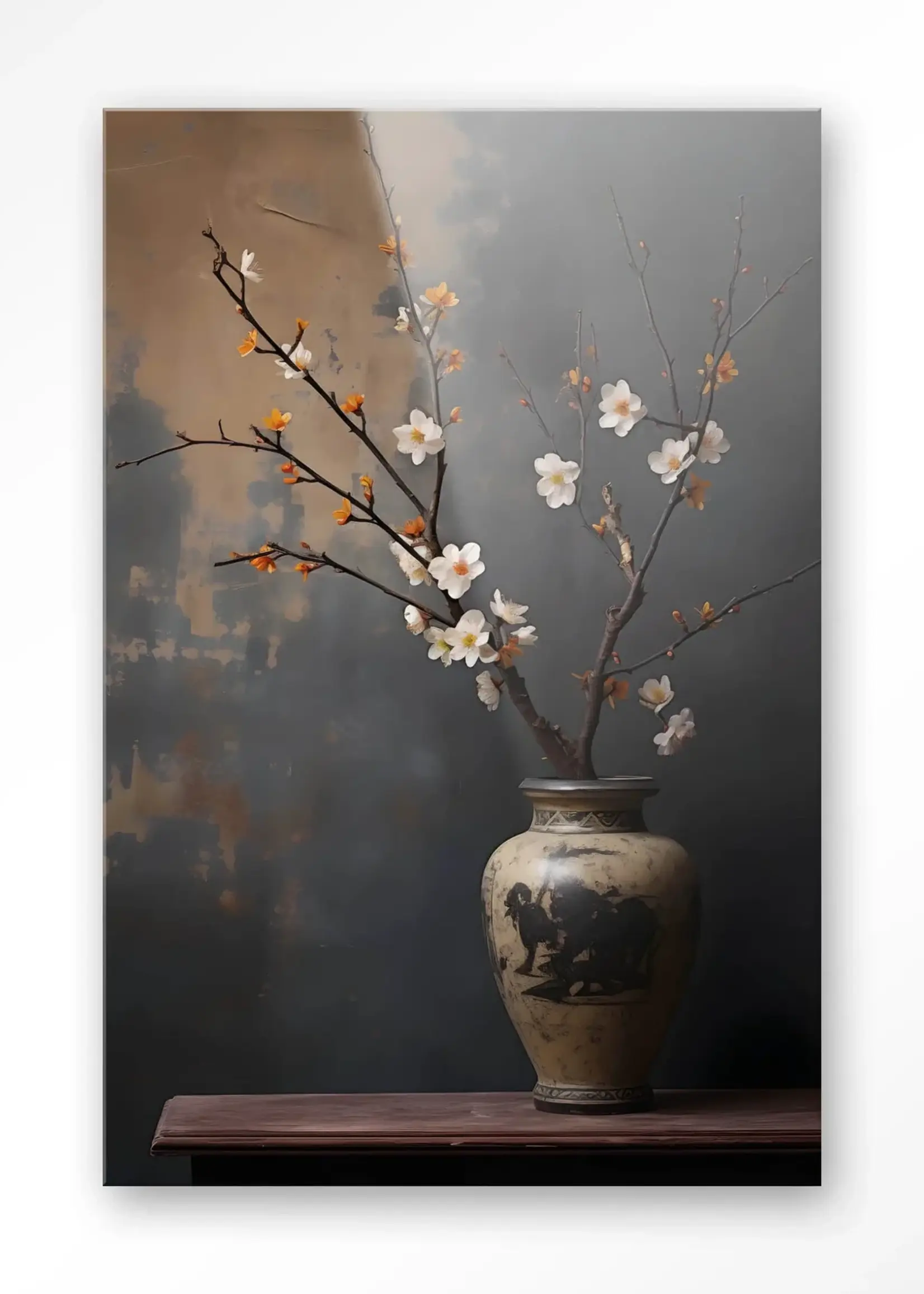 Urban Cottan Wandkleed Dark Blossem Vase