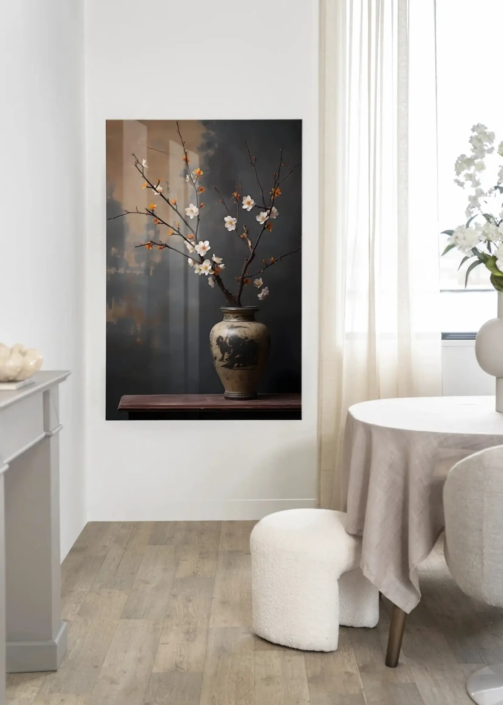 Urban Cottan Wandkleed Dark Blossem Vase