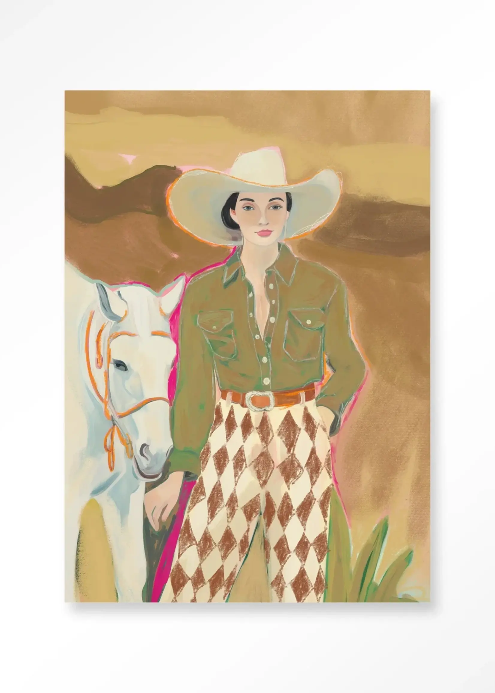 Urban Cottan Cowgirl 3 wanddoek