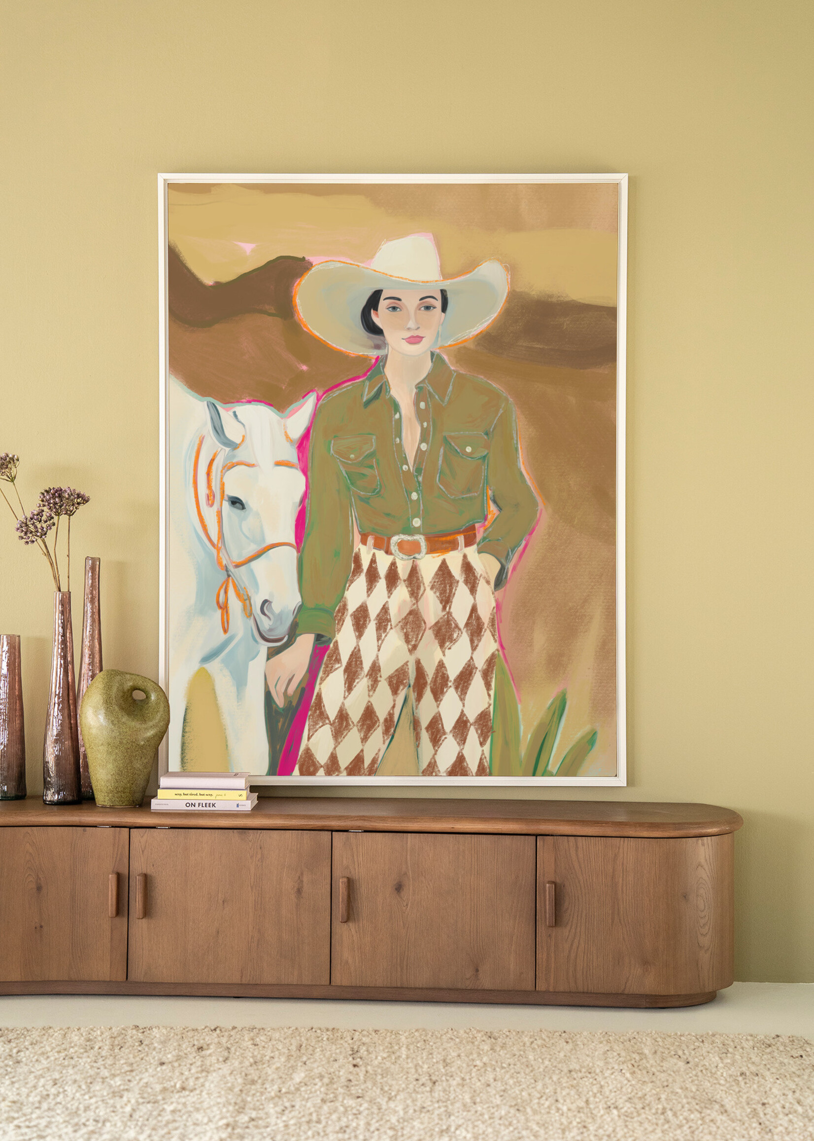 Urban Cottan Cowgirl 3 wanddoek