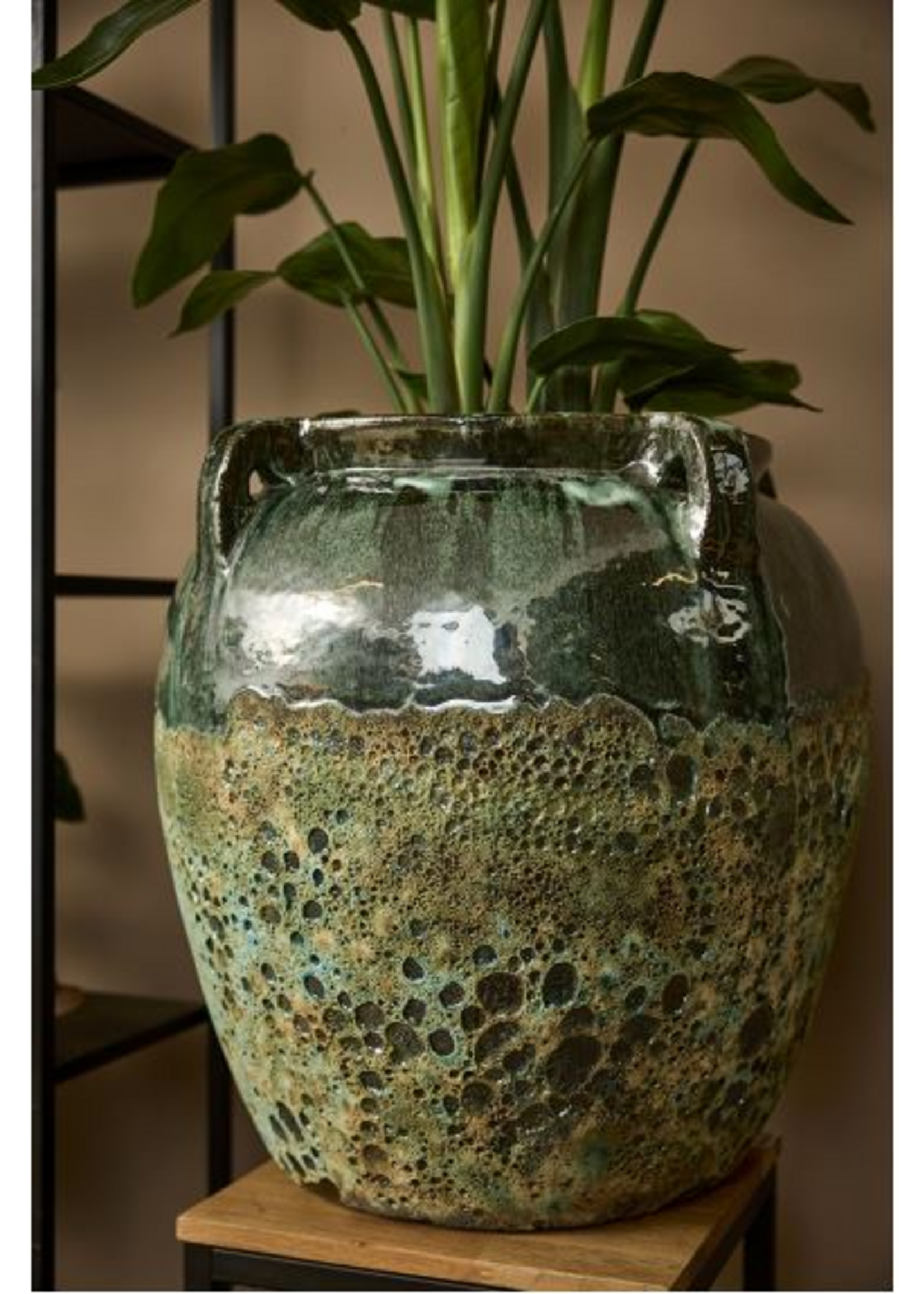2Have Outdoor grote pot in Jade- en zandkleur