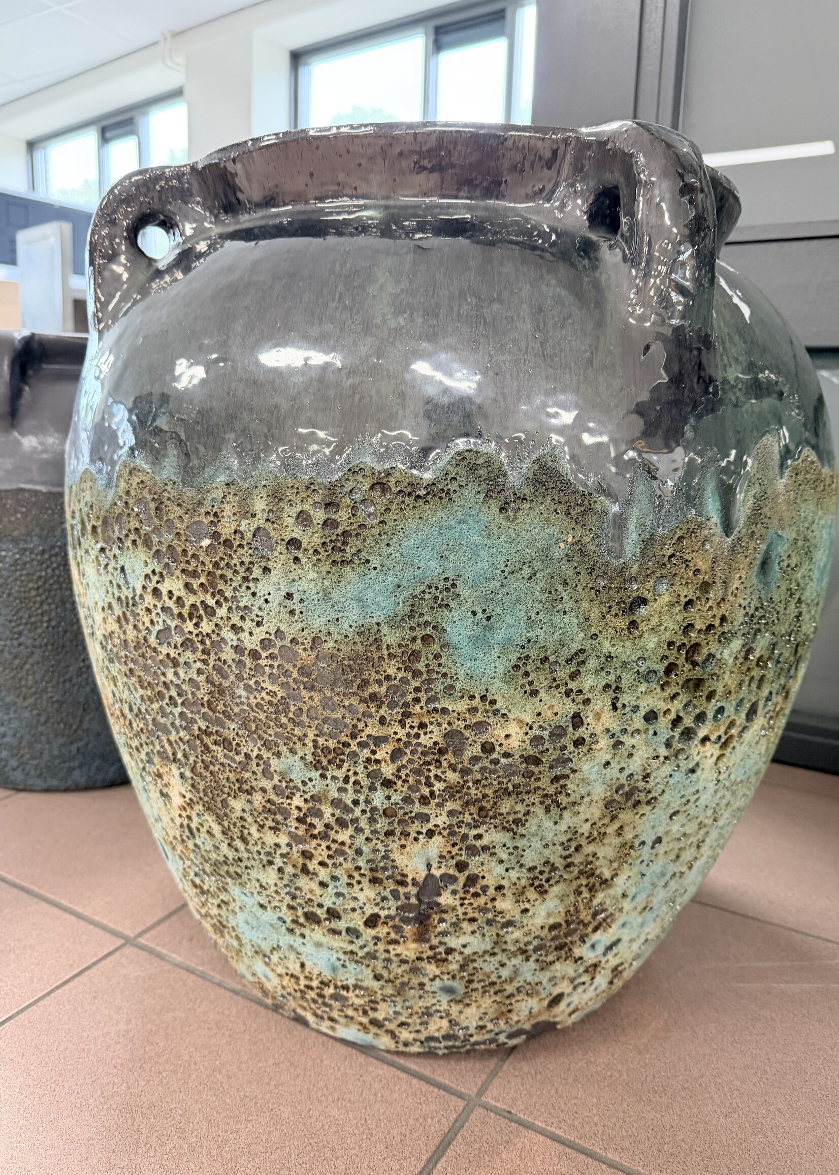 2Have Outdoor grote pot in Jade- en zandkleur
