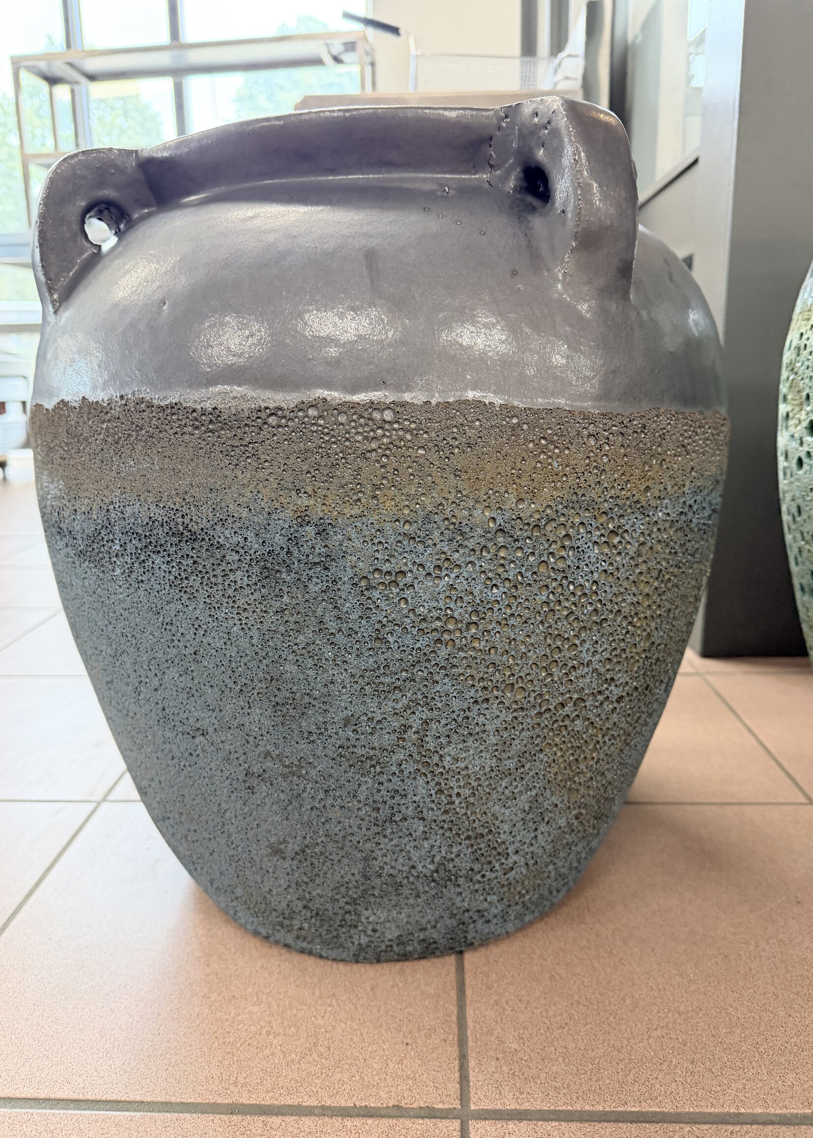 2 have Outdoor pot grijs - dk blauw