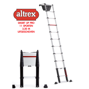 0.83-3.20m Altrex professionele telescopische ladder Smart Up Pro 11 treden