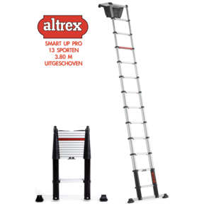 0.89-3.80m Altrex professionele telescopische ladder Smart Up Pro 13 treden